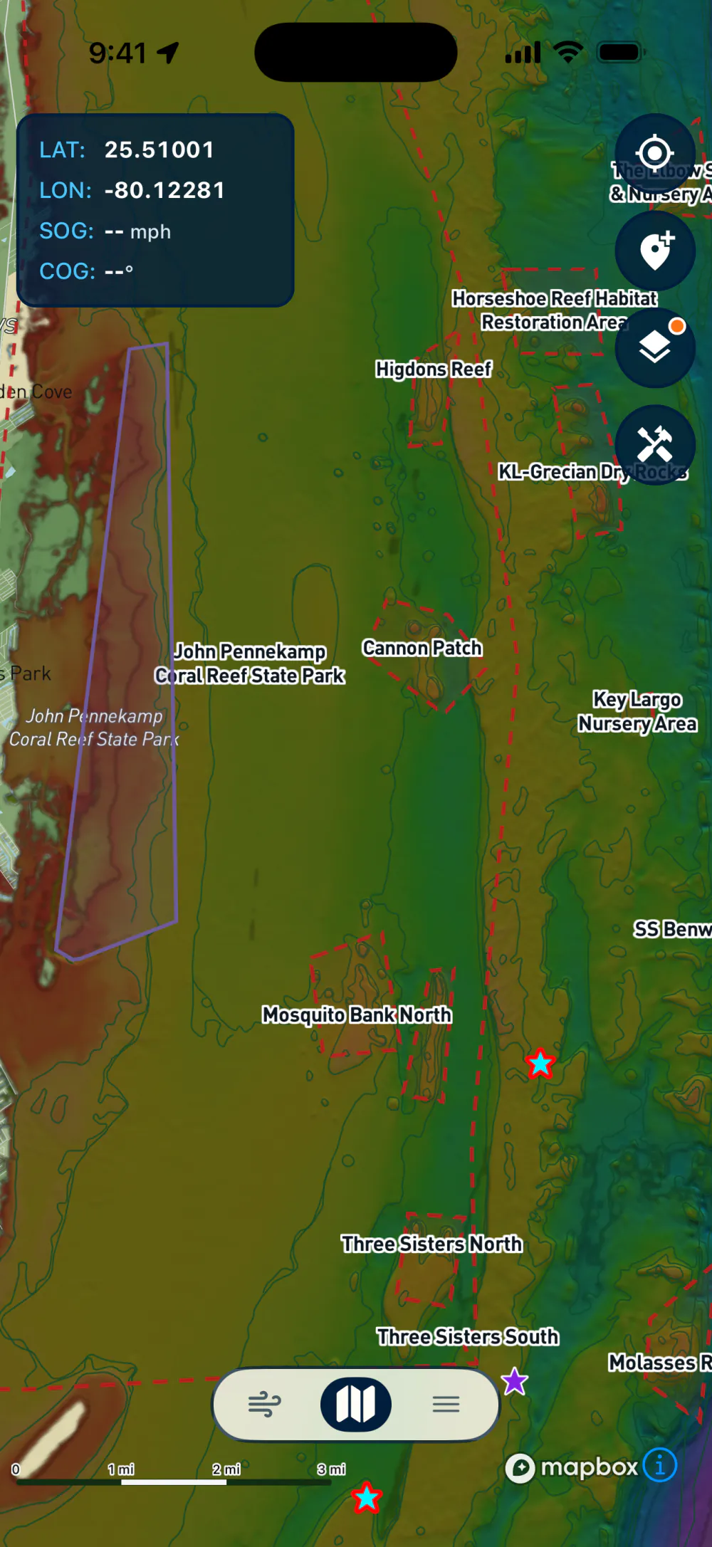 Lobsterly app: No-take zones outlined along the Key Largo reef tract